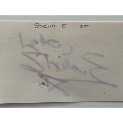 Sheila E. signed note