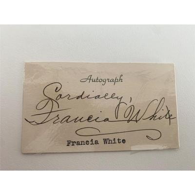 American soprano Francia White original signature