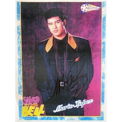 Mario Lopez signed page