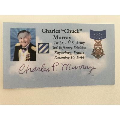 Charles Murray signed card