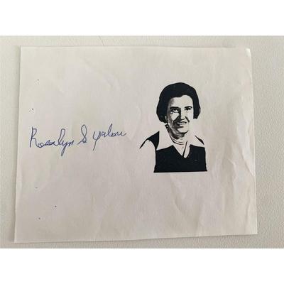 Nobel Prize winner Rosalyn S. Yalow original signature
