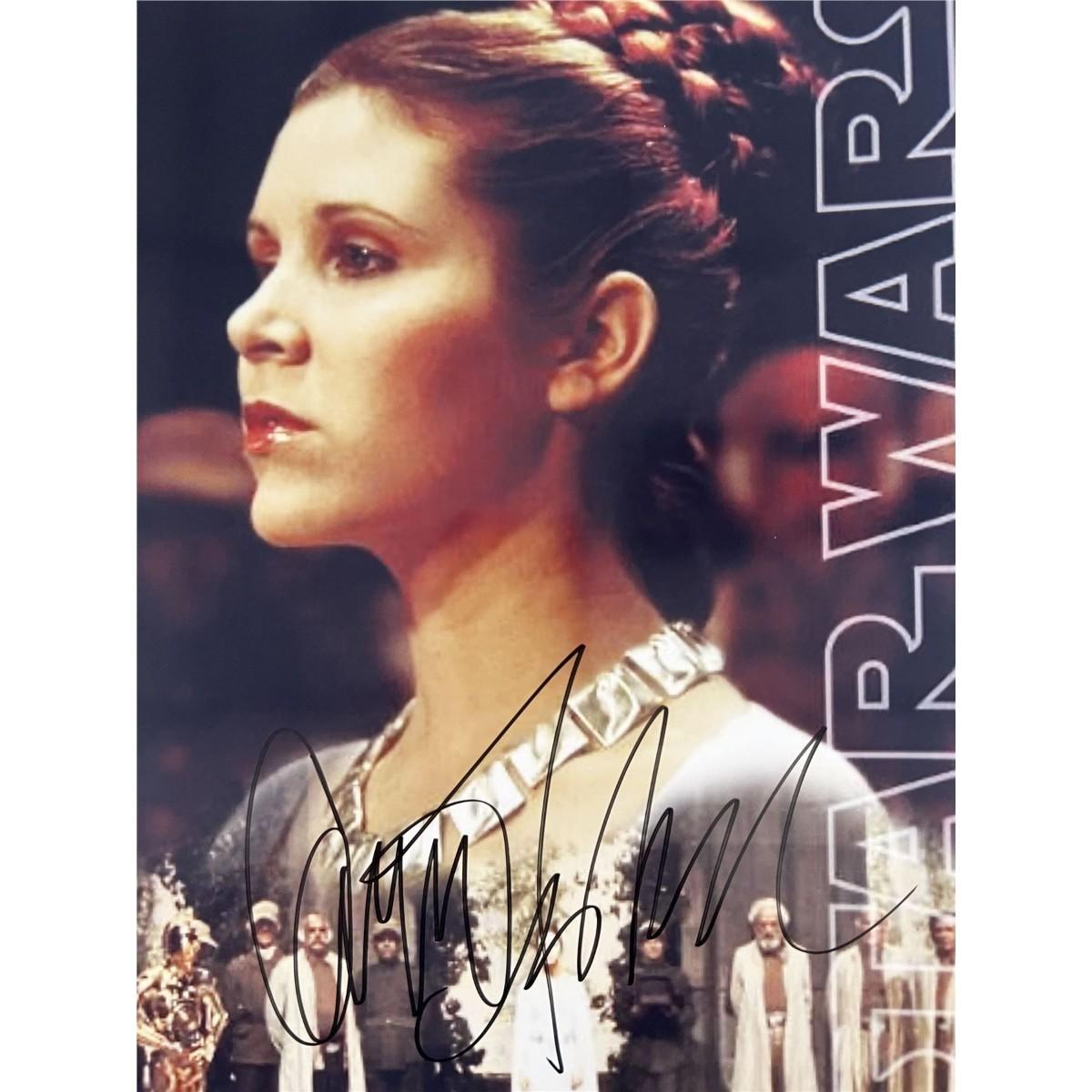 CARRIE FISHER signed autographed photo posing scene COA Hologram main image 1
