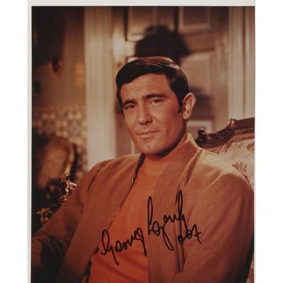 James Bond George Lazenby signed movie photo