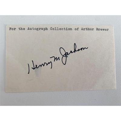 US Senator Henry M Jackson original signature
