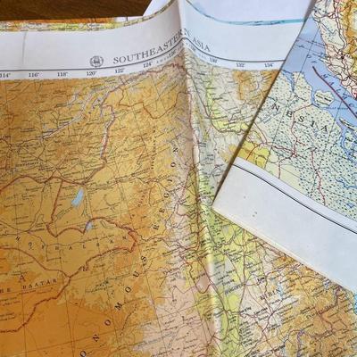 Lot of 3 vintage maps Continental Southeast Asia