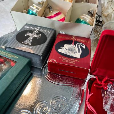 Waterford ornaments in original boxes