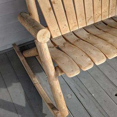 Raw Wood Patio Rocker