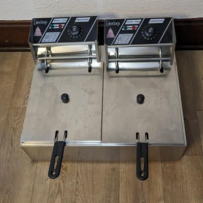 Zokop Countertop Double Fryer