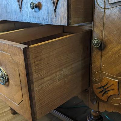 Antique Jacobean Style Sideboard
