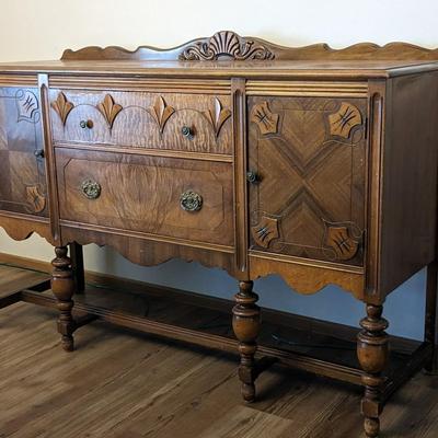 Antique Jacobean Style Sideboard