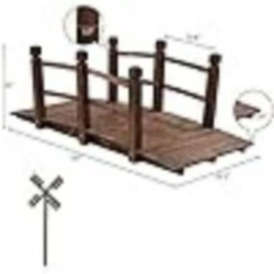 NIB 5ft Wooden Garden Bridge