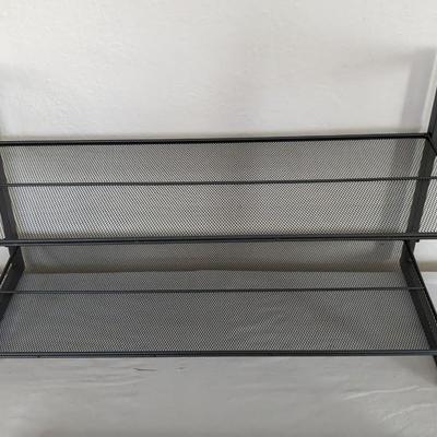 NIB Floating Shelf and Metal Rack
