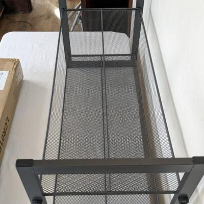 NIB Floating Shelf and Metal Rack