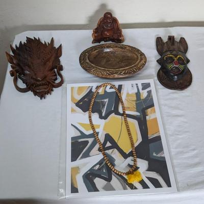 Handcarved Wood Decor