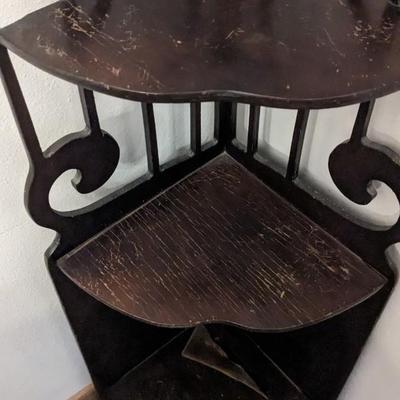 Art Deco Mini Curio Cabinet and Corner Shelf