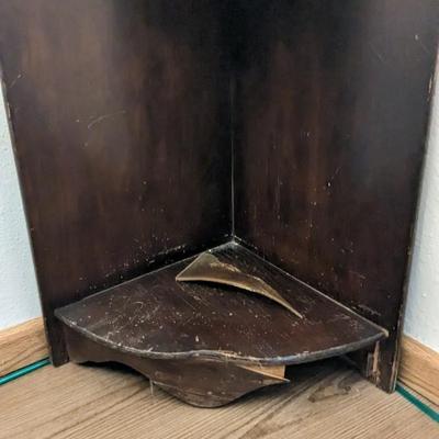 Art Deco Mini Curio Cabinet and Corner Shelf
