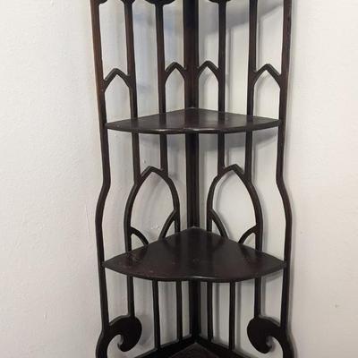 Art Deco Mini Curio Cabinet and Corner Shelf