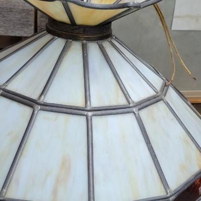 Slag glass Hanging light fixture