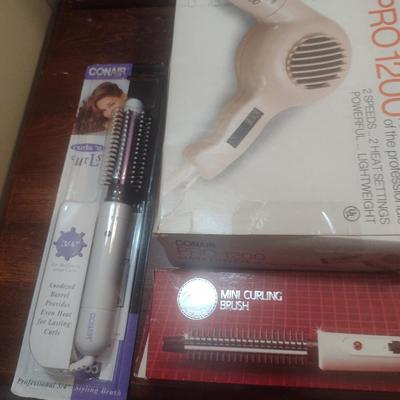 Collection of Hair Styling Tools- Blow Dryers and Curlers (F)