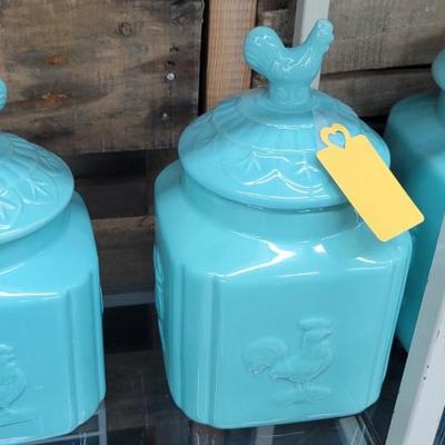 Turquoise canister set