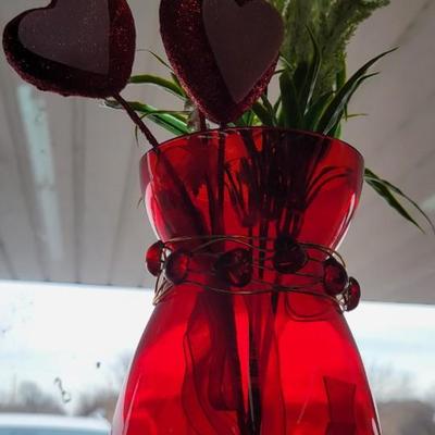 Red vase