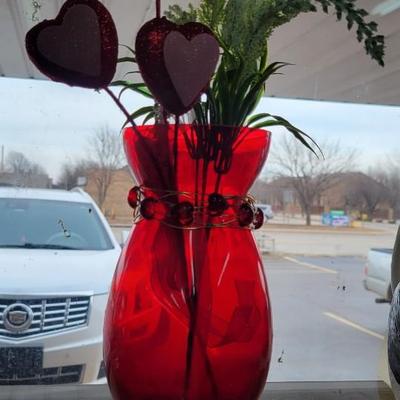 Red vase