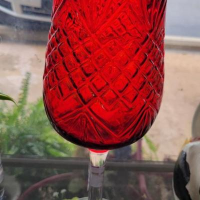 Red vase