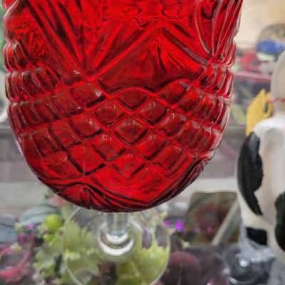 Red vase