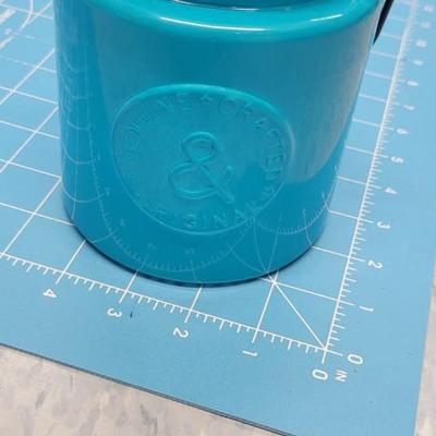 Blue jar with handle