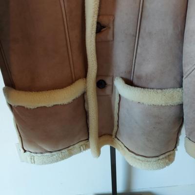Shearling Lined Leather Coat (BC-BBL)