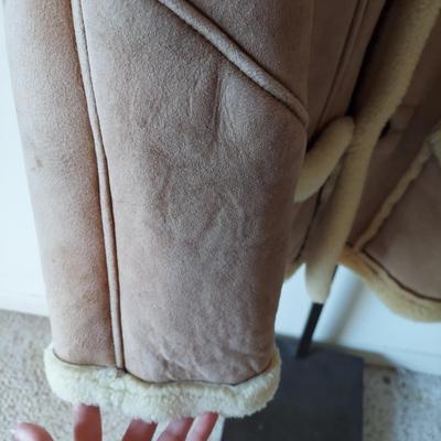 Shearling Lined Leather Coat (BC-BBL)