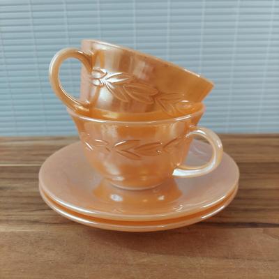 Retro Fire King Peach Lusterware Dishes and more (B2-BBL)