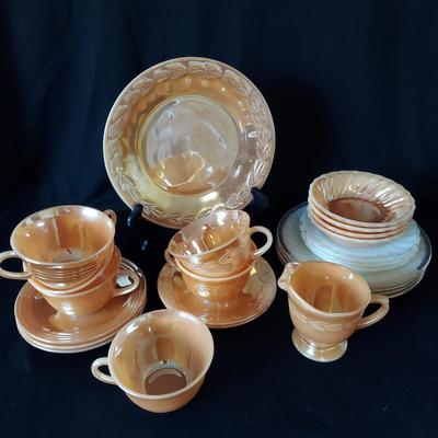 Retro Fire King Peach Lusterware Dishes and more (B2-BBL)