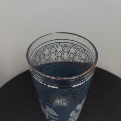 Blue Jasperware Wedgwood Style Bar Glasses and Smoking Set (B2-BBL)