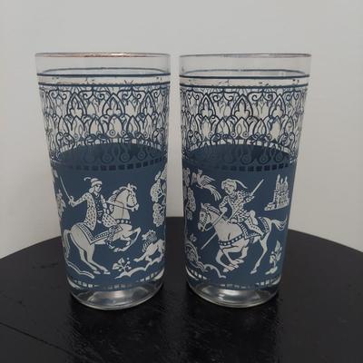 Blue Jasperware Wedgwood Style Bar Glasses and Smoking Set (B2-BBL)