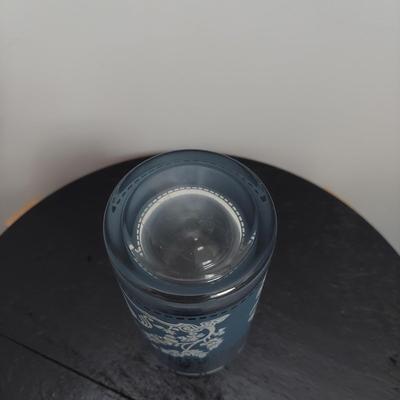 Blue Jasperware Wedgwood Style Bar Glasses and Smoking Set (B2-BBL)