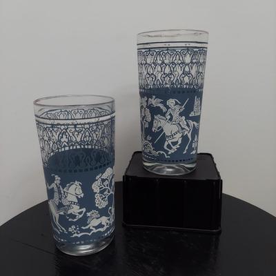 Blue Jasperware Wedgwood Style Bar Glasses and Smoking Set (B2-BBL)