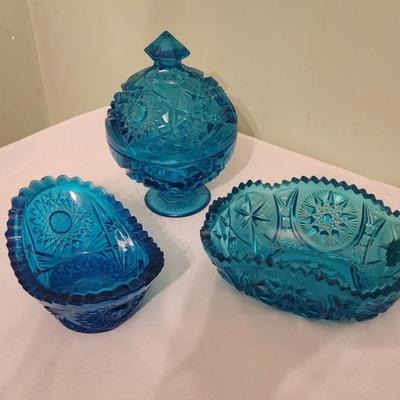 Blue glass set