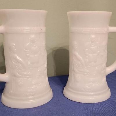 Milk glass cups - 2