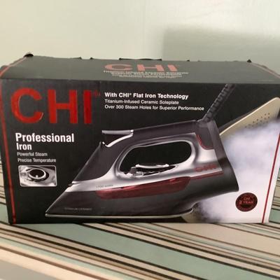 H575 Ironing LOT with Chi Professional Iron & Ironing Board-Like New!