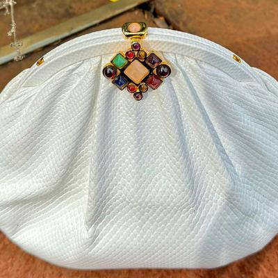 Vintage Judith Leiber Snake Skin Evening Bag