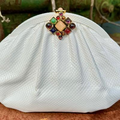 Vintage Judith Leiber Snake Skin Evening Bag