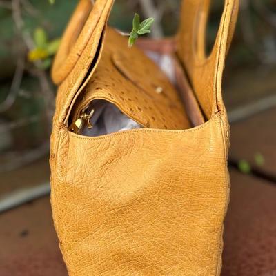 Vintage Judith Leiber Ostrich Tote Bag
