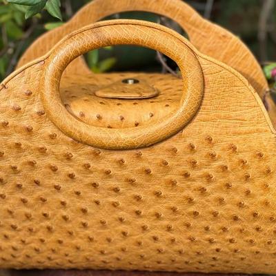 Vintage Judith Leiber Ostrich Tote Bag