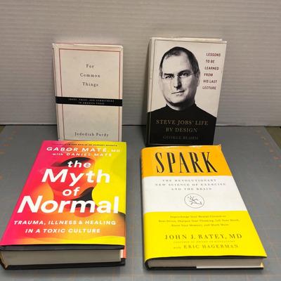 For Common Things, Steve Jobs' Life By Design, The Myth of Normal, Spark -Book Bundle - EIGHT