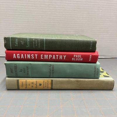 Tales of Terror (1943), Against Empathy (2016), Hot Countries (1930), Green Mansions - Book Bundle - TEN