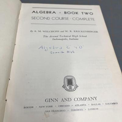 New Trigonometry (1947), Calculus (1953), College Algebra (1947), Algebra Book Two (1949) Book Bundle 22