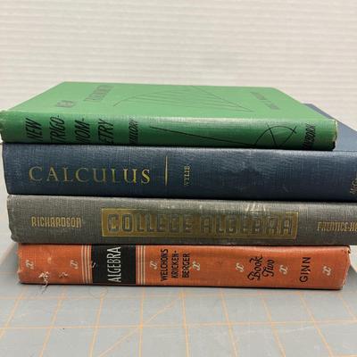 New Trigonometry (1947), Calculus (1953), College Algebra (1947), Algebra Book Two (1949) Book Bundle 22