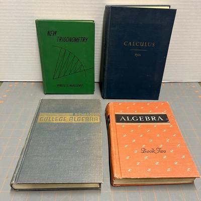 New Trigonometry (1947), Calculus (1953), College Algebra (1947), Algebra Book Two (1949) Book Bundle 22