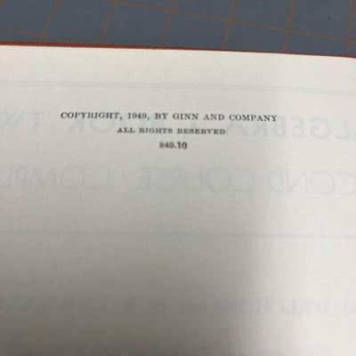 New Trigonometry (1947), Calculus (1953), College Algebra (1947), Algebra Book Two (1949) Book Bundle 22